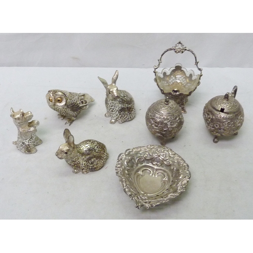 180 - Four Christofle France Lumiere D'Argent silver plated figurines; white metal etc.