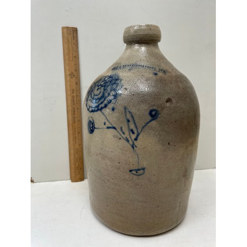 An American Harrisburg.PA stoneware ovoid jug / flagon