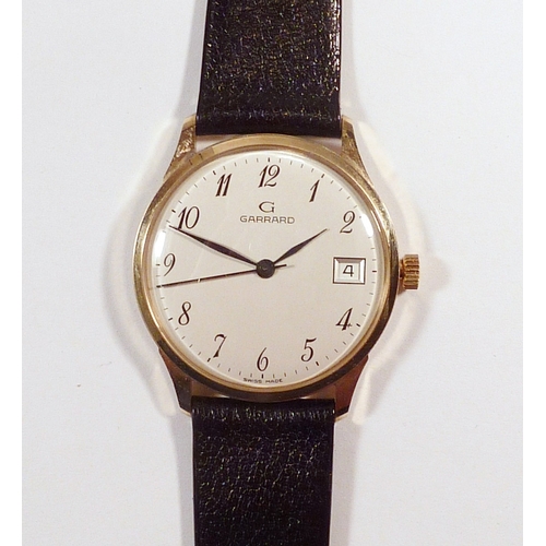 325 - A Garrard wristwatch, comprising a manual wind ETA movement within a 9ct gold case, Vickers interest... 