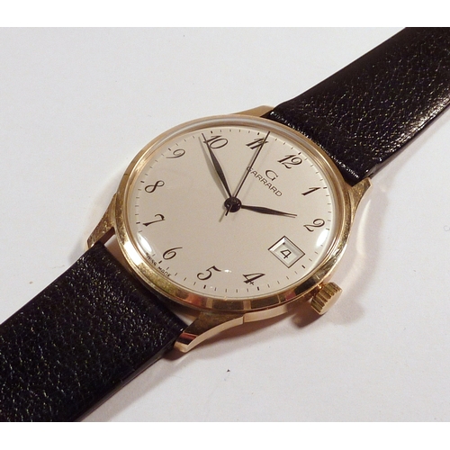 325 - A Garrard wristwatch, comprising a manual wind ETA movement within a 9ct gold case, Vickers interest... 