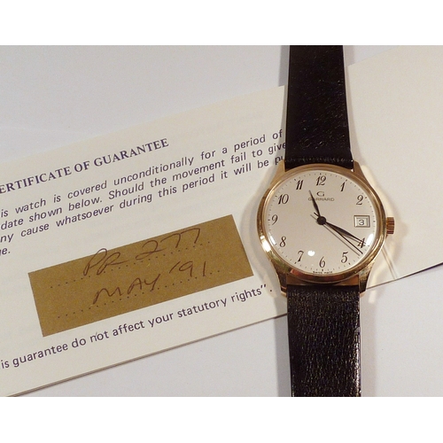 325 - A Garrard wristwatch, comprising a manual wind ETA movement within a 9ct gold case, Vickers interest... 