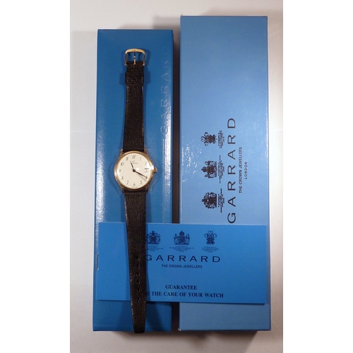 325 - A Garrard wristwatch, comprising a manual wind ETA movement within a 9ct gold case, Vickers interest... 