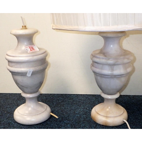 28 - A pair of Oriental style lamps together with two further pairs of lamps