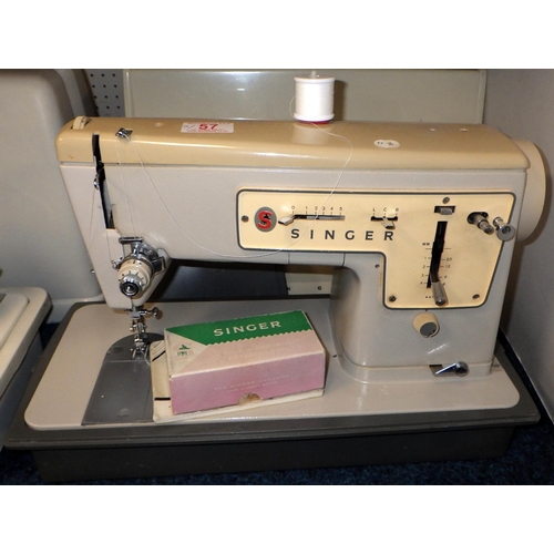 57 - A Singer & New Home electric sewing machines 
ALL ELECTRICALS SOLD AS SENN