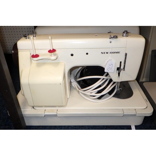 57 - A Singer & New Home electric sewing machines 
ALL ELECTRICALS SOLD AS SENN