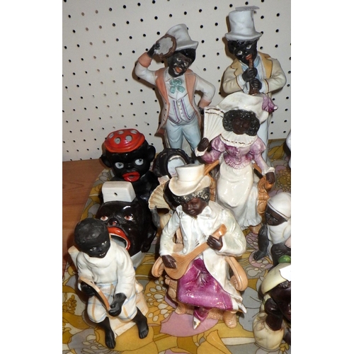 108 - A group of German bisque & pottery figures