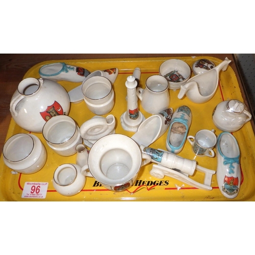 96 - A qty of approx 20pcs of crested china