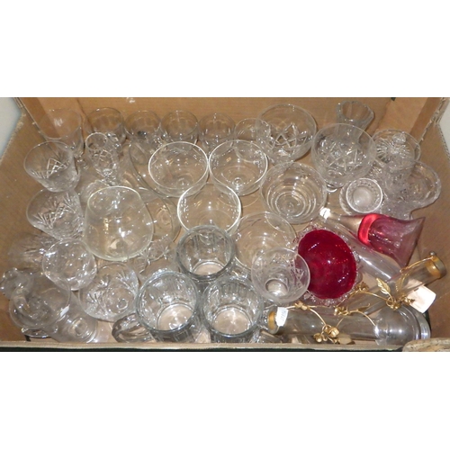 251 - Two boxes of misc glass wares (2)