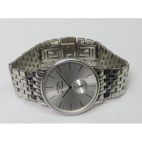 304 - A Rotary Les Originales bracelet watch, steel with a quartz movement, 38mm across head / 43mm lug to... 