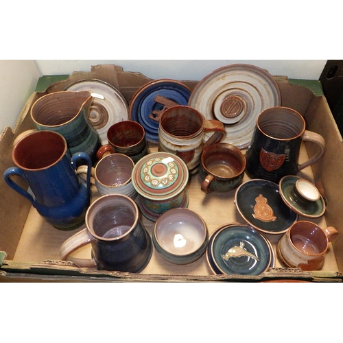 146 - Two boxes of mainly Wold pottery (2)