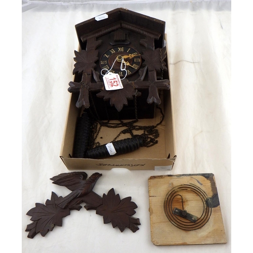 152 - A small black forest cuckoo clock AF