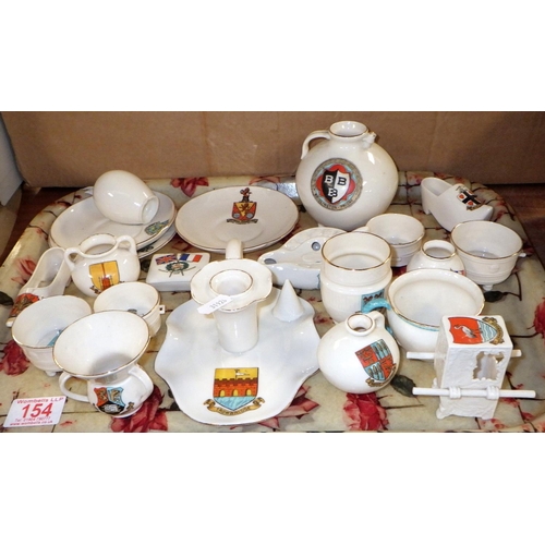 154 - A qty of approx 20pcs of crested china