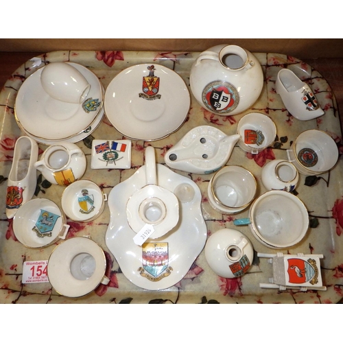 154 - A qty of approx 20pcs of crested china