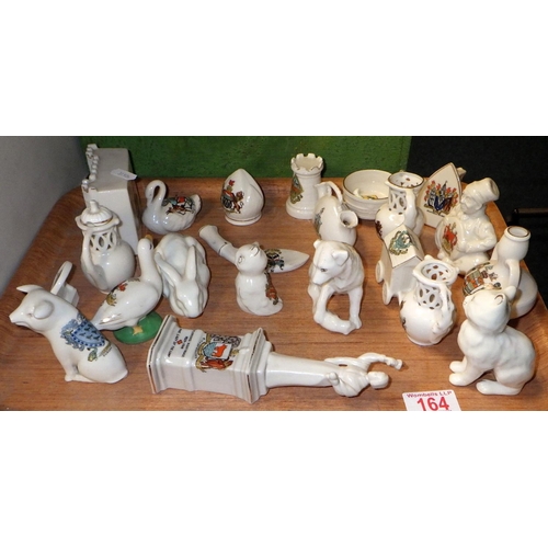 164 - A qty of approx 20pcs of crested china