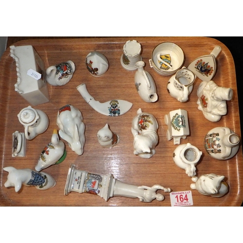 164 - A qty of approx 20pcs of crested china