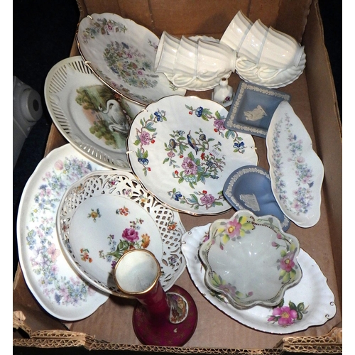 179 - Two boxes of misc ceramics etc (2)