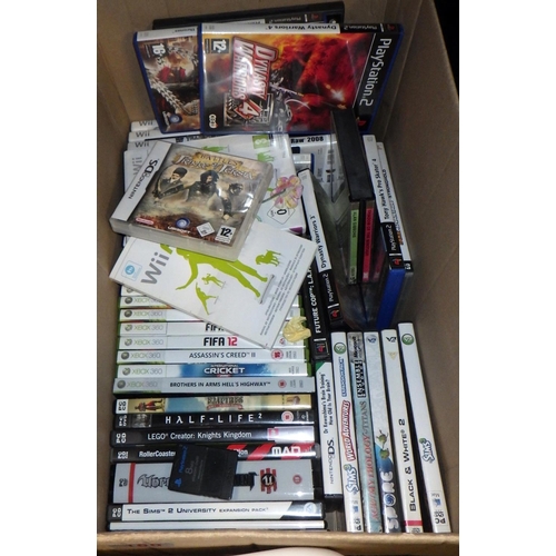 180 - A qty of Wii, Xbox etc games (2)