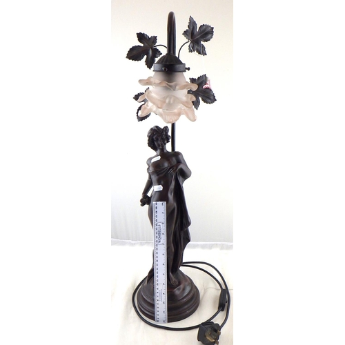 186 - A modern cast table lamp 70cm tall