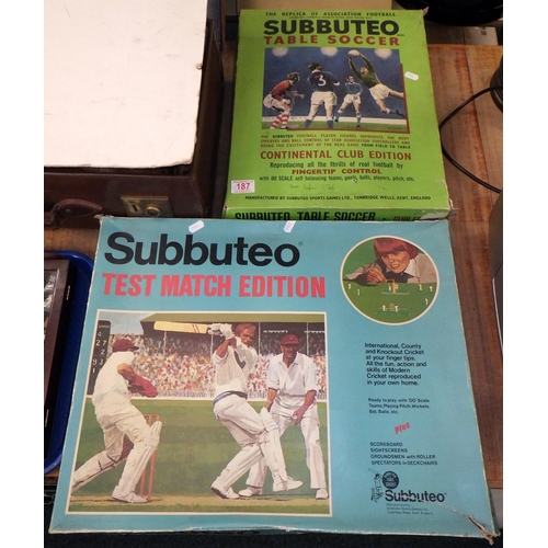 187 - Subbuteo table soccer & cricket etc AF (2)