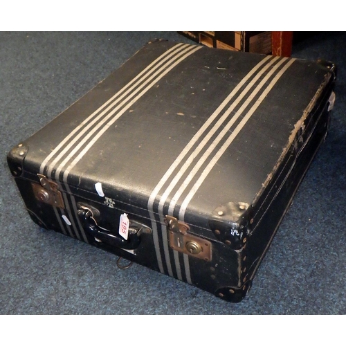 195 - A vintage case together with misc textiles etc