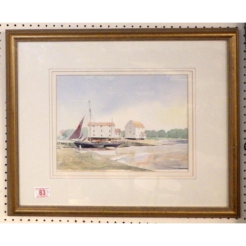 83 - Colin Lewis Don: Three coastal scenes watercolours