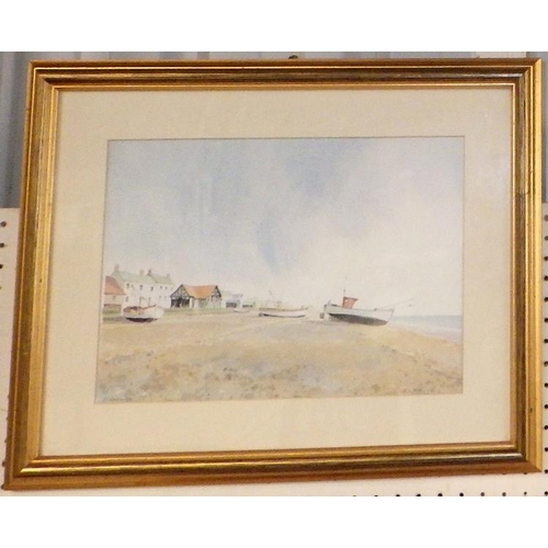 83 - Colin Lewis Don: Three coastal scenes watercolours