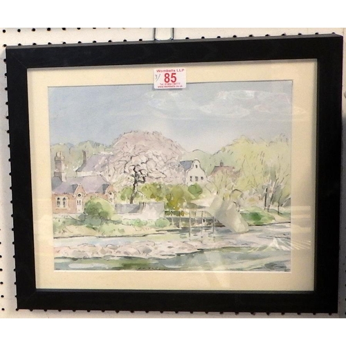 85 - Colin Lewis Don: Three landscape watercolours