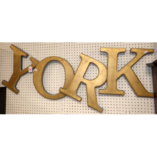 89 - YORK wall mounted letters 30cm tall