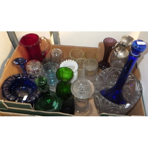 251 - Two boxes of misc glass wares (2)