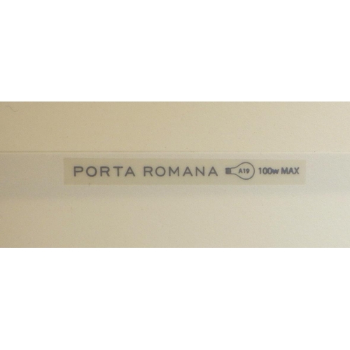 477 - A pair of Porta Romana Thread table lamps, 70cm tall incl shades. Three pin plugs