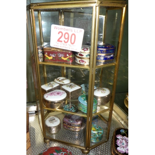 290 - Cloisonné enamel trinkets incl miniature eggs and pill boxes; etc.