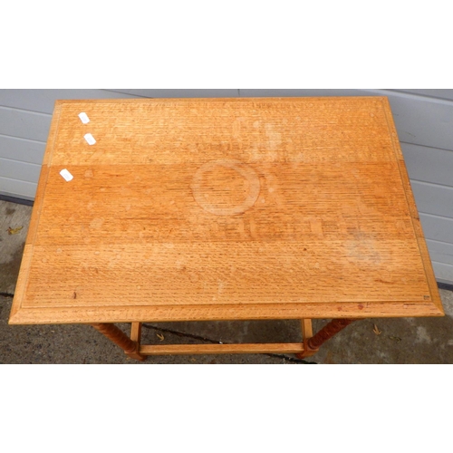 746 - A 1930's barleytwist side table with single drawer, 61cm wide