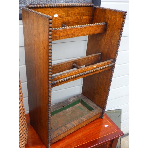 765 - A side table, stick stand, sewing machine etc (7)