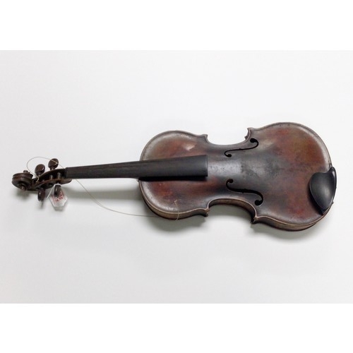 296 - A violin having a two piece back, the interior bearing the impressed mark "Charotte A. Paris", 36cm ...