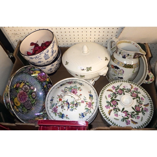 58 - A large qty of misc ceramics to inc wall plates, tureens etc AF (6)