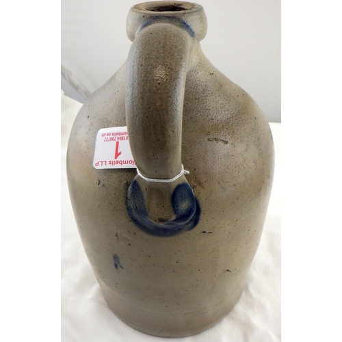 10 - An American Harrisburg. PA stoneware ovoid jug / flagon