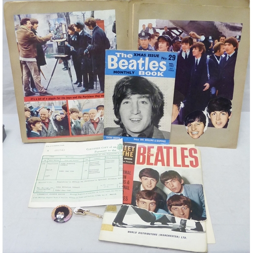 212 - 60s Pop Music interest The Beatles etc: two original ticket stubs Another Beatles Christmas Show, Ha... 