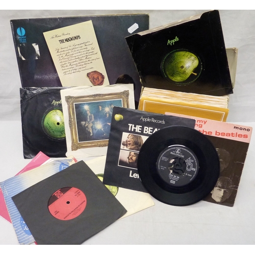 213 - Vinyl records: a The Beatles cased Singles Collection; other 45rpm singles incl The Beatles, etc.