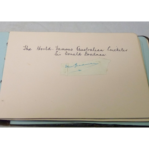 214 - A collection of autographs: a frame containing four autographed sheets of paper, variously William H... 