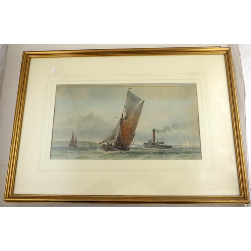 20 - George Gregory (1848-1939) British, A pair of marine watercolour scenes, one signed and dated 1922 (... 