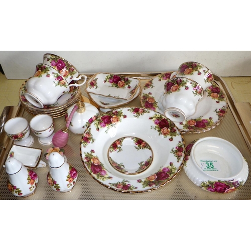 35 - A Spode coffee set together with a Royal Albert coffee set and Royal Albert Country Rose table ware ... 