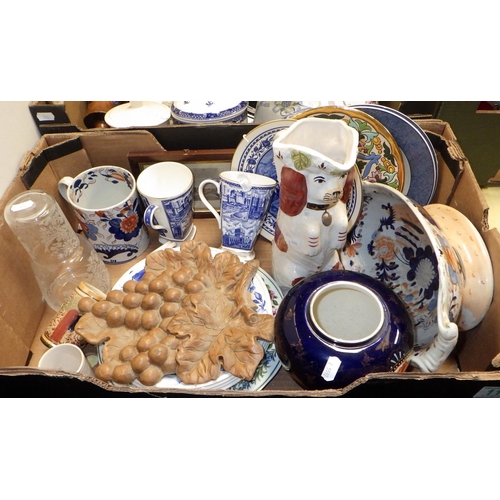 114 - Three boxes of misc ceramics, glass and collectables