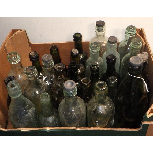 85 - A qty of vintage glass bottles