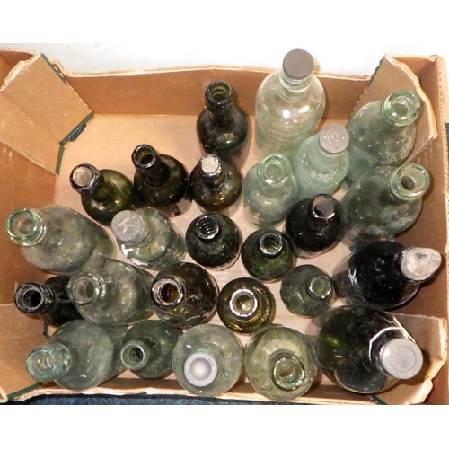 85 - A qty of vintage glass bottles