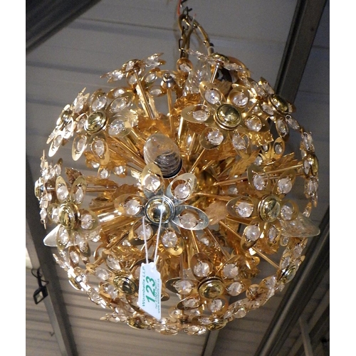 123 - A Echt Straß 24-carat gold plated Ceiling light