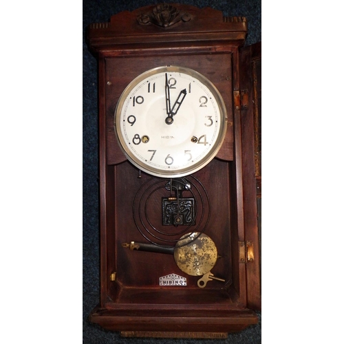 140 - A Hibino striking wall clock