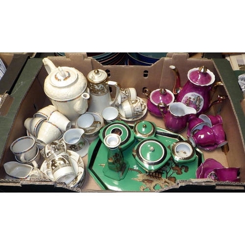 161 - Six boxes of misc ceramics & collectables to inc Denby, Noritake, Books, ephemera AF (6)
