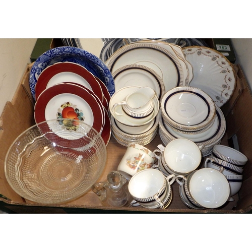 163 - Two boxes of misc ceramics and glass to inc tea & dinner wares (2)