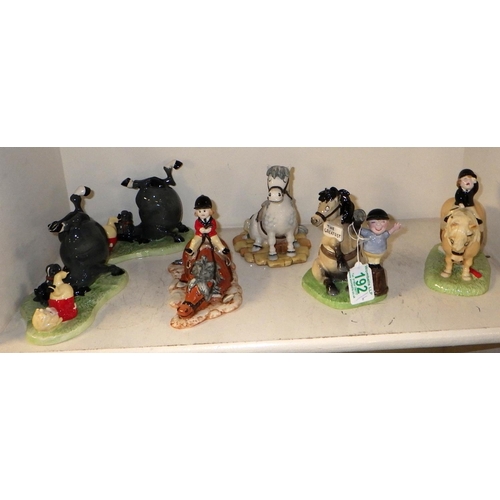 192 - A group of six boxed Royal Doulton Thelwell figures