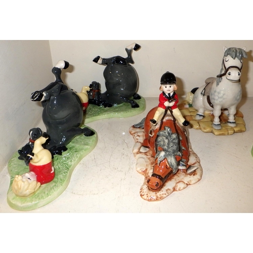 192 - A group of six boxed Royal Doulton Thelwell figures